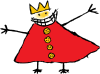 Ein kleiner gezeichneter roter König - das Erkenungszeichen von HERZMACHT marketing